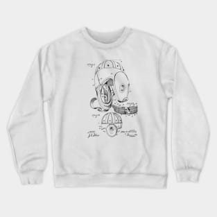 Football Helmet VINTAGE PATENT DRAWING Crewneck Sweatshirt